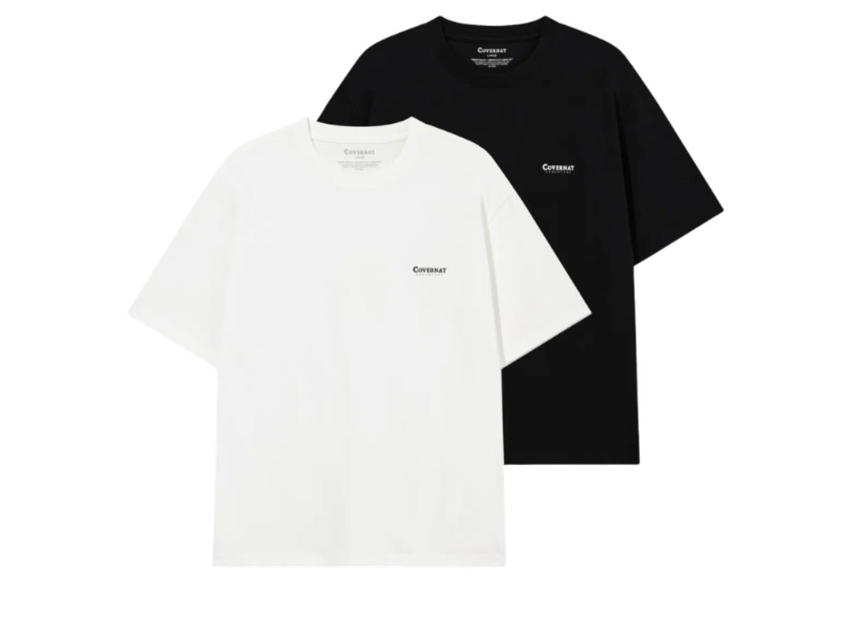 Covernat Covernat Cool Cotton T-Shirt Black White [2PACK]