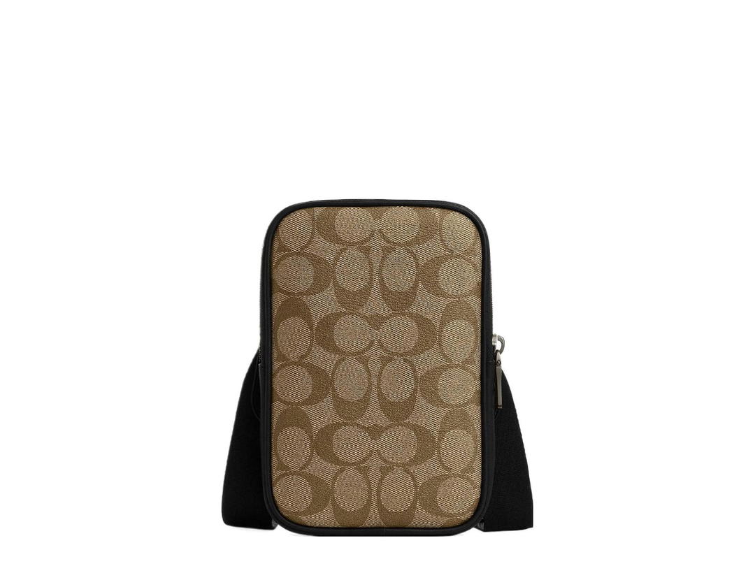 Coach Coach PVC Cow Leather Patchwork Camera Bag Shoulder Bag Crossbody Bag Mini Unisex Khaki