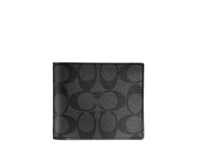 Coach Coach 3 In 1 Wallet In Signature Canvas Charcoal Black - view 1