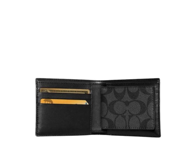 Coach Coach 3 In 1 Wallet In Signature Canvas Charcoal Black - view 2