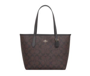 Buy Coach Mini City Tote Bag In Signature Canvas Gold Brown Black at Sasom – Authentic and Ready to Ship