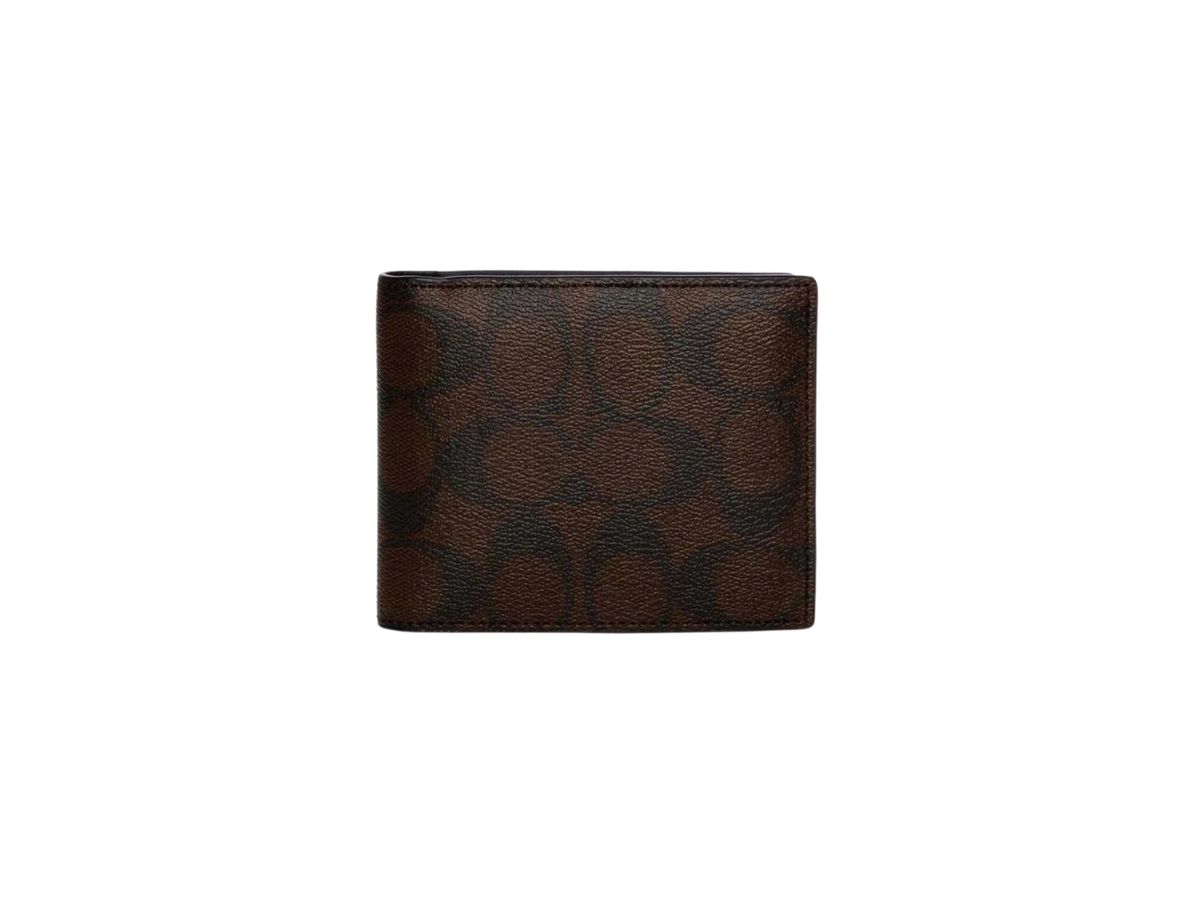 Coach Coach 3 In 1 Wallet In Blocked Signature Canvas Black