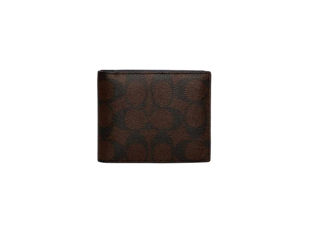 Coach Coach 3 In 1 Wallet In Blocked Signature Canvas Black - view 1