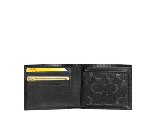 Coach Coach 3 In 1 Wallet In Signature Crossgrain Leather Black - view 2