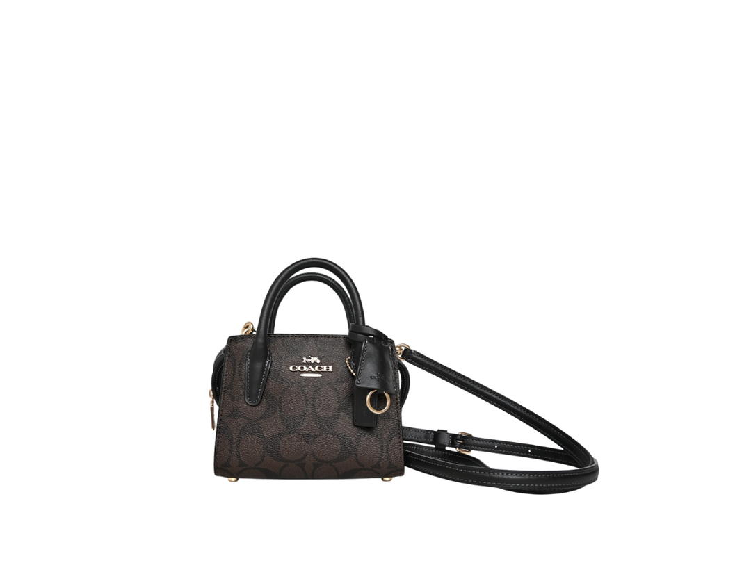 Coach Coach Andrea Carryall Bag In Signature Jacquard With Gold Hardware Coffee Brown