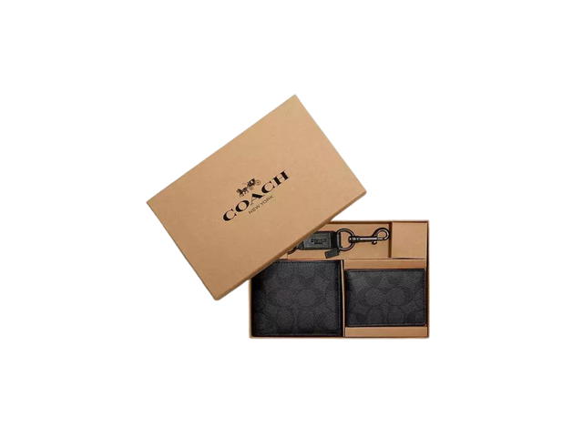 Coach Coach Boxed 3 In 1 Wallet Gift Set In Signature Canvas - view 1