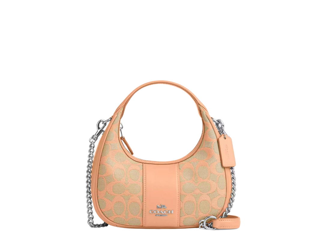 Coach Coach Carmen Mini Crossbody In Signature Jacquard Faded Blush