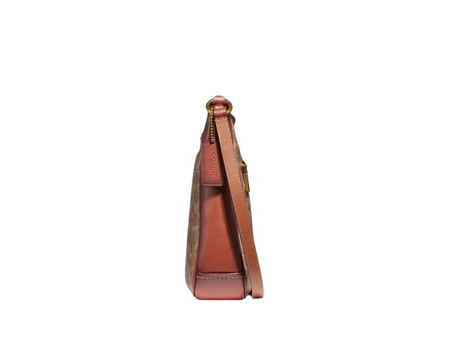 Coach Coach Chaise Crossbody In Signature Canvas With Metal Hardware Tan-Rust-Gold - view 2