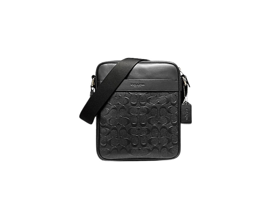 Coach Coach Charles Flight Bag In Signature Crossgrain Leather Black
