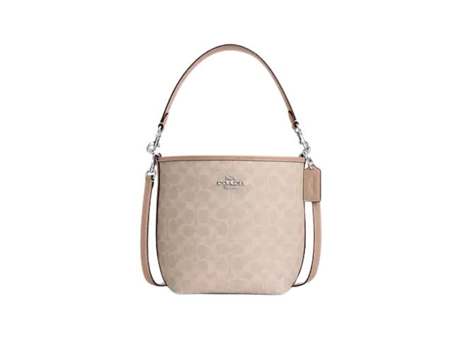 Coach Coach City Bucket Bag In Signature Canvas With Silver Tone Hardware Sand - view 1