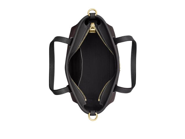 Coach Coach City Mini Tote Bag In Signature Canva With Gold Tone Hardware Walnut Black - view 3