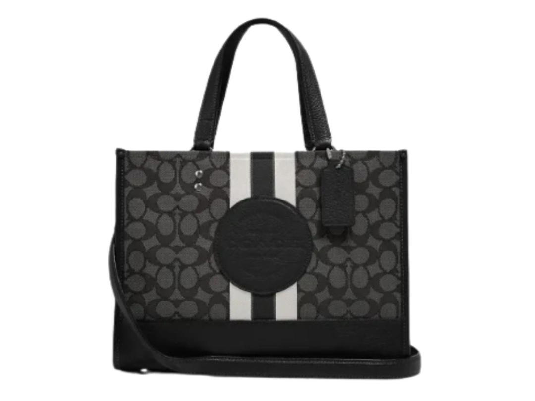 Coach Coach Dempsey Carryall in Signature Jacquard With Stripe And Coach Patch in Black Smoke Black Multi