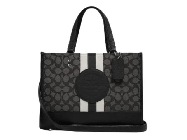 Coach Coach Dempsey Carryall in Signature Jacquard With Stripe And Coach Patch in Black Smoke Black Multi - view 1