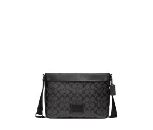 Buy Coach District Crossbody Bag In Signature Canvas Charcoal Black at Sasom – Authentic and Ready to Ship