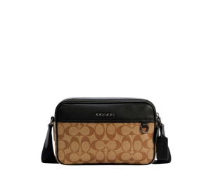 Buy Coach Graham Crossbody In Signature Canvas With Silver Hardware Khaki Black at Sasom – Authentic and Ready to Ship