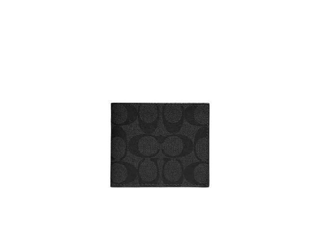 Coach Coach Id Billfold Wallet In Signature Canvas Black - view 1