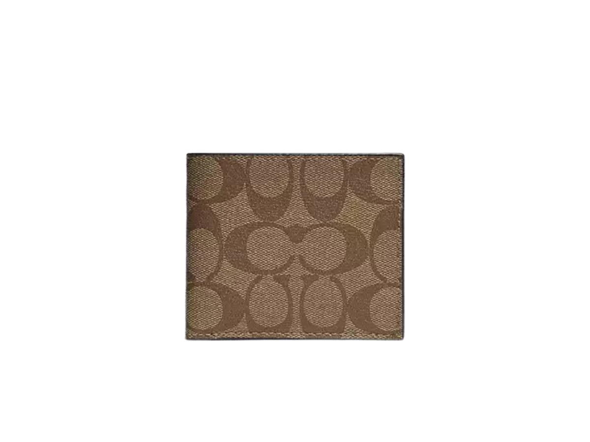 Coach Coach Id Billfold Wallet In Signature Canvas Tan