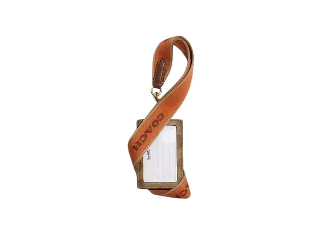 Coach Coach ID Lanyard Card Case In Signature Canvas Karki-Canion - view 2