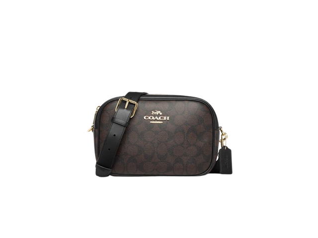 Coach Coach Jamie Camera Bag In Signature Canvas With Gold Hardware Brown-Black - view 1