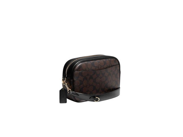 Coach Coach Jamie Camera Bag In Signature Canvas With Gold Hardware Brown-Black - view 2