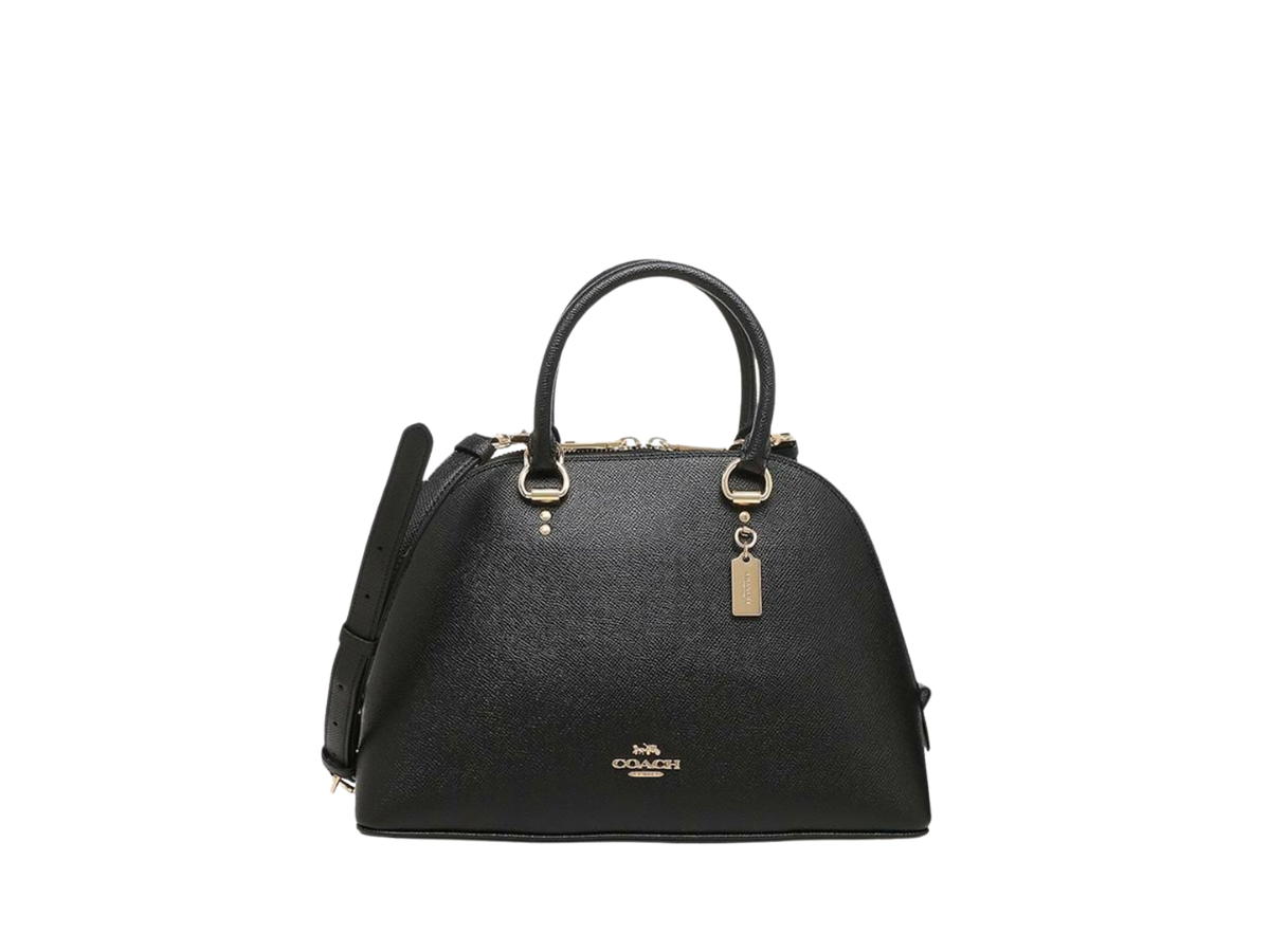 Coach Coach Katy Satchel In Leather With Gold Hardware Black