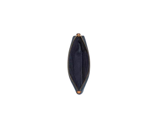 Coach Coach Large Corner Zip Wristlet In Denim And Vachetta Leather - view 2