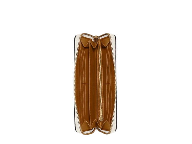 Coach Coach Long Zip Around Wallet In Signature Canvas With Gold Hardware Light Khaki Chalk - view 2