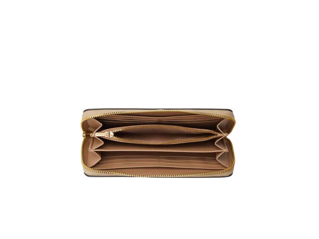 Coach Coach Long Zip Around Wallet In Signature Canvas With Heart Print Gold Hardware Pink - view 2
