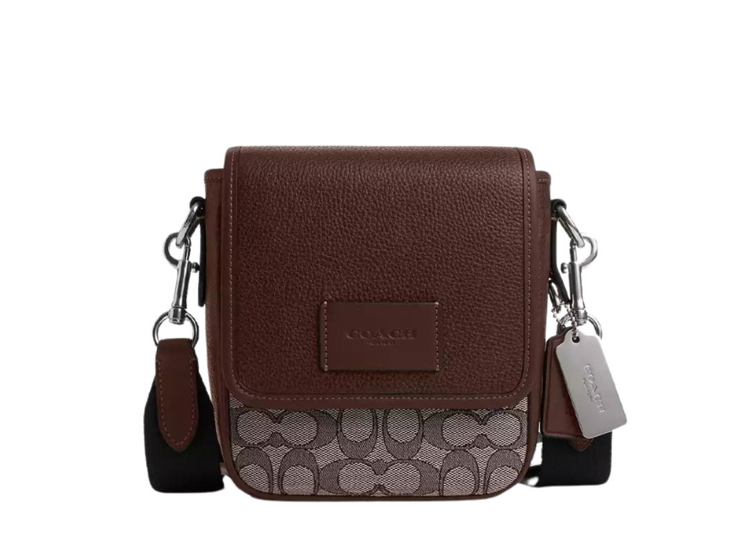 Coach Coach Lucas Crossbody In Signature Jacquard Oak Maple