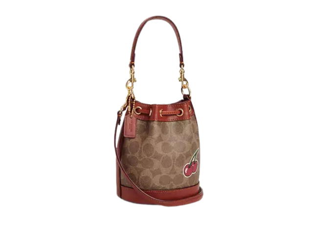Coach Coach Mini Bucket Bag In Signature Canvas With Sticker Print - view 2