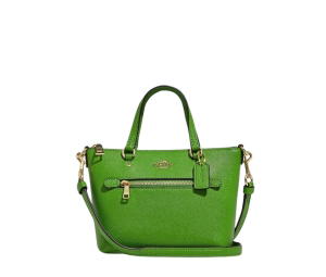 Buy Coach Mini Gallery Crossbody In Crossgrain Leather With Brass Hardware Neon Green at Sasom – Authentic and Ready to Ship