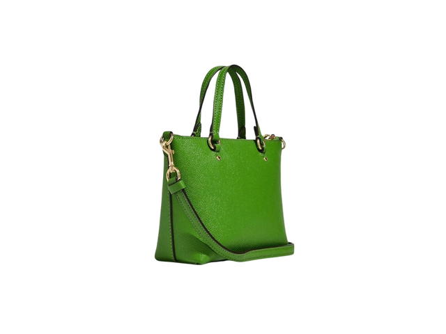Coach Coach Mini Gallery Crossbody In Crossgrain Leather With Brass Hardware Neon Green - view 2