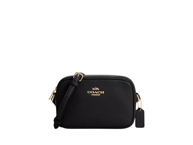 Coach Coach Mini Jamie Camera Bag In Refined Pebble Leather-Stap With Metal Hardware Black - view 1