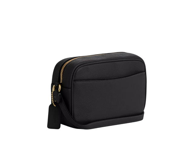 Coach Coach Mini Jamie Camera Bag In Refined Pebble Leather-Stap With Metal Hardware Black - view 2