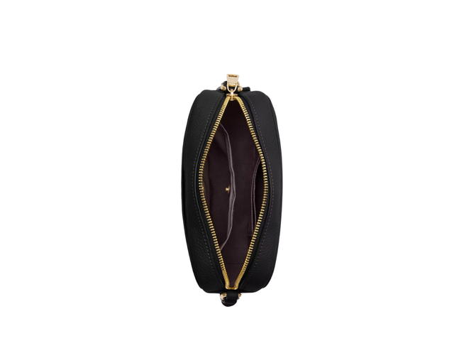 Coach Coach Mini Jamie Camera Bag In Refined Pebble Leather-Stap With Metal Hardware Black - view 3