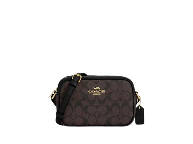 Coach Coach Mini Jamie Camera Bag In Signature Canvas in Brown Black - view 1