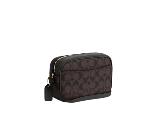 Coach Coach Mini Jamie Camera Bag In Signature Canvas in Brown Black - view 2