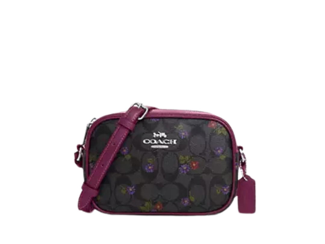 Coach Coach Mini Jamie Camera Bag In Signature Canvas With Silver Tone Hardware Country Floral Print