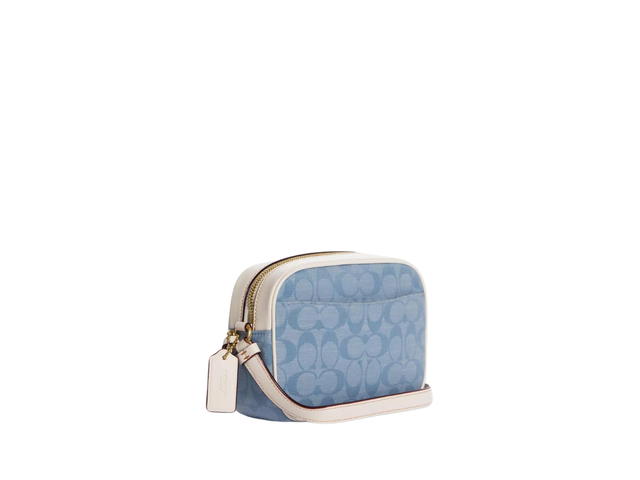 Coach Coach Mini Jamie Camera Bag In Signature Denim Chambray and Leather With Gold Hardware - view 2
