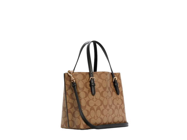 Coach Coach Mollie Tote 25 In Signature Canvas With Gold Tond Hardware Khaki - view 2