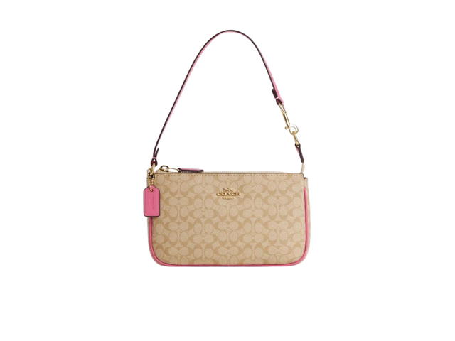 Coach Coach Nolita 19 In Blocked Signature Canvas Im-light Khaki-Petunia - view 1