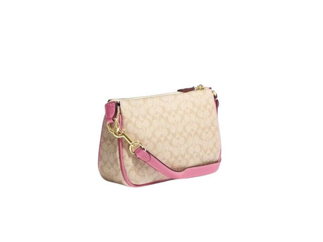 Coach Coach Nolita 19 In Blocked Signature Canvas Im-light Khaki-Petunia - view 2