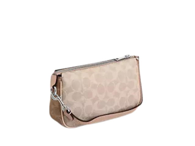 Coach Coach Nolita 19 In Blocked Signature Canvas With Silver Tone Hardware Sand Taupe - view 2