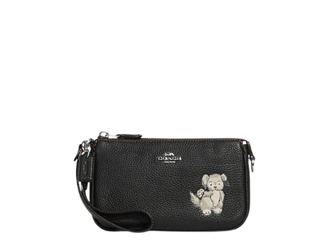 Coach Coach Nolita 19 In Happy Dog With Silver Hardware Black