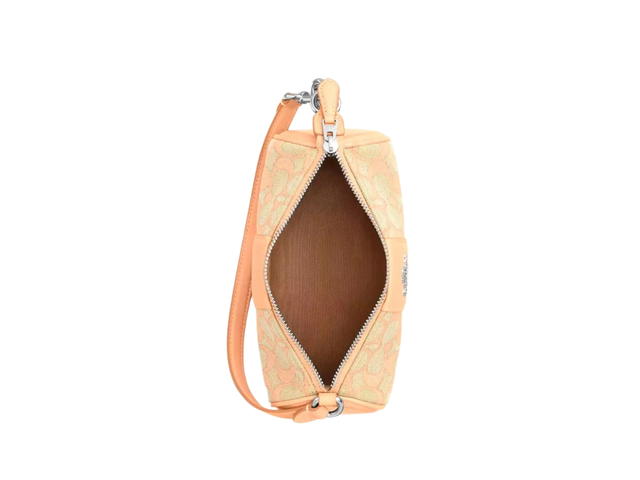 Coach Coach Nolita Barrel Bag In Signature Jacquard Faded Blush With Smooth Leather Fabric Lining And Silver-Toned Hardware - view 3