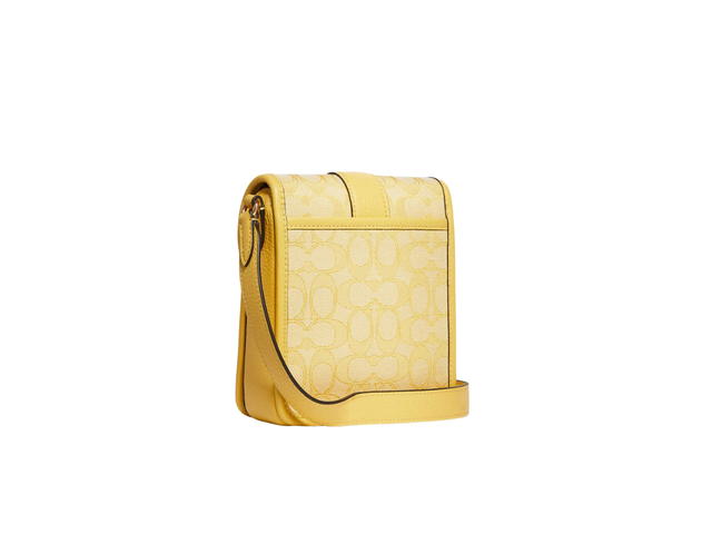 Coach Coach North-South Lonnie Crossbody In Signature Jacquard With Metal Hardwware Im-Retro Yellow - view 2