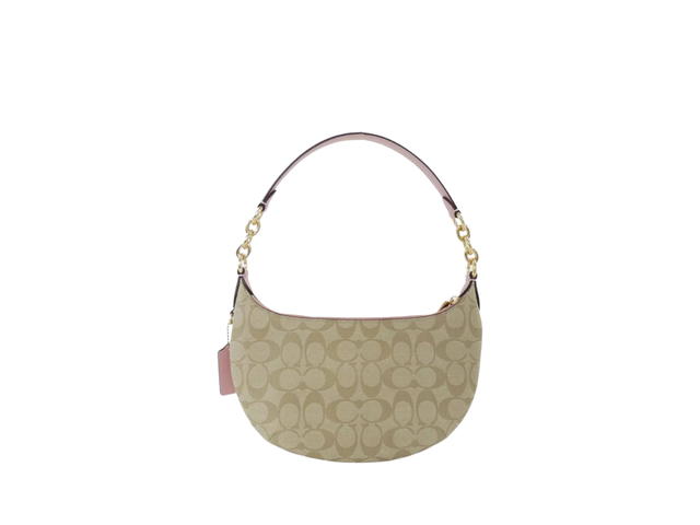 Coach Coach Payton Hobo In Signature Canvas With Gold Hardware Khaki Powder Pink - view 2