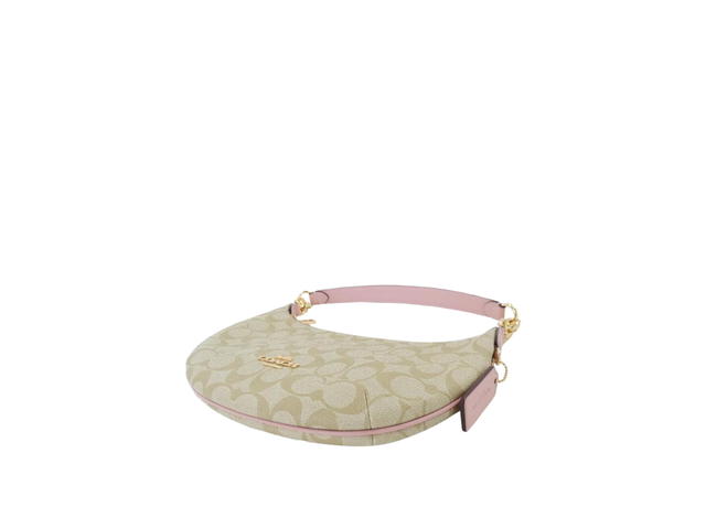 Coach Coach Payton Hobo In Signature Canvas With Gold Hardware Khaki Powder Pink - view 3