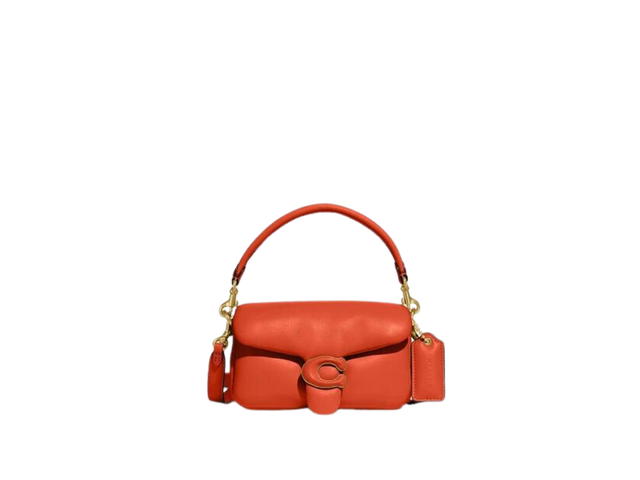 Coach Coach Pillow Tabby Shoulder Bag 18 In Nappa Leather With Wrapped Signature Hardware Sun Orange - view 1