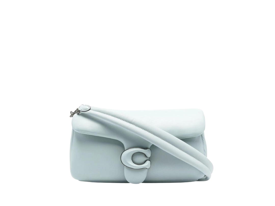 Coach Coach Pillow Tabby Shoulder Bag 26 In Nappa Leather And Smooth Leather With Black Hardware Light Blue